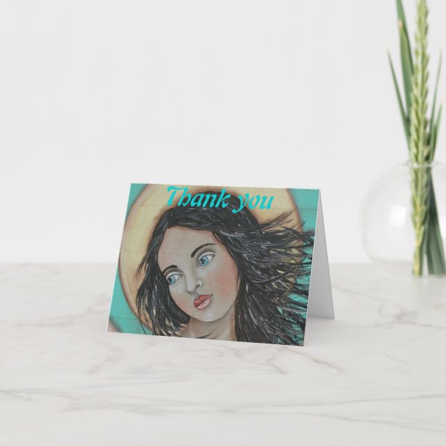 Türkis-Träume Dankeskarte (Vorderseite)