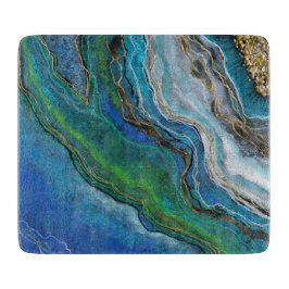 Türkis Treasure Geode Schneidebrett