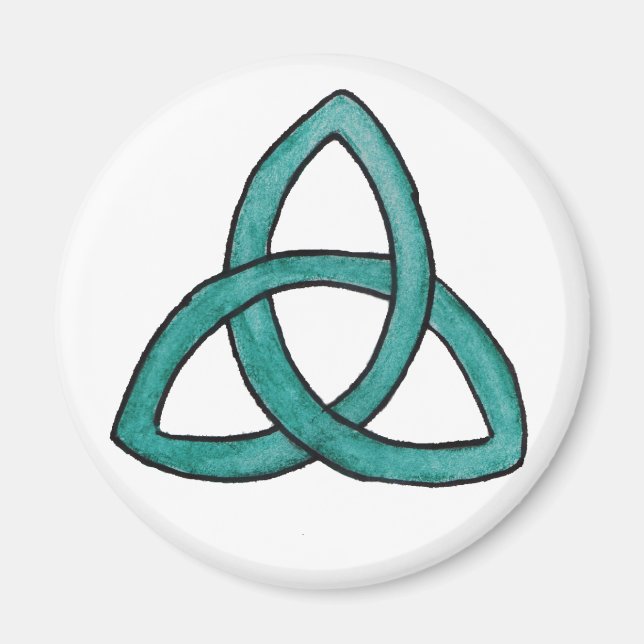 Türkis Trinity Knot Magnet (Vorne)