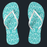 Türkis-Tropisch-Hochzeit-Empfang Flip Flops<br><div class="desc">Kleinkind-Teenager-Erwachsen-Unisexart Wahl-GENIESSEN! NEUEN Gewebes 2018!  Genießen Sie!
 :  Produkt im FLIPFLOP</div>