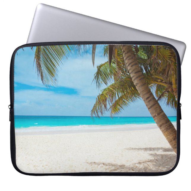 Türkis-tropischer Strand Laptopschutzhülle (Vorderseite)