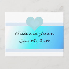 Türkis und Blau Save the Date Ankündigungspostkarte