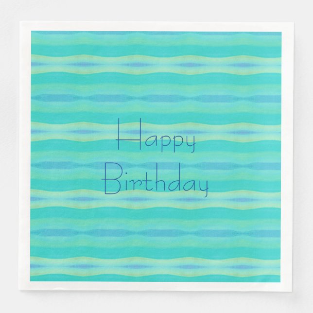 Türkis und Blau Serviette (Vorderseite)