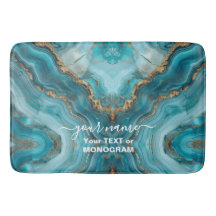 Türkis und Gold Glitzer Agate