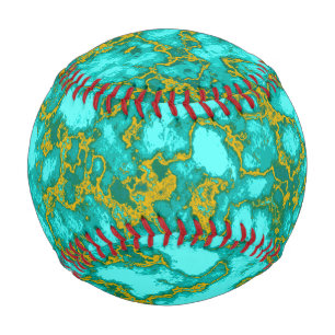 Türkis- und Goldmuster Baseball