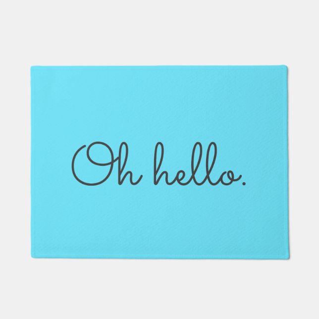 Türkis und Grau Fußmatte (Vorderseite)