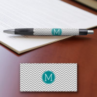 Türkis- und Kohleschnecken-Monogramm