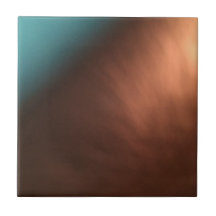 Türkis und Kupfer-braune Fliesen