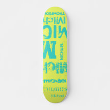 Türkis und Lemon Grunge Typografie Word Cloud