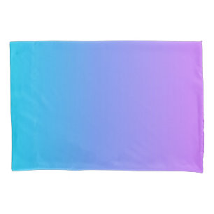 Türkis und Lila Ombre Kissenbezug
