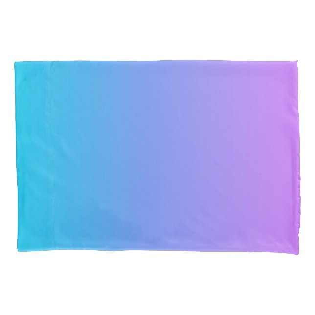 Türkis und Lila Ombre Kissenbezug (Vorderseite)