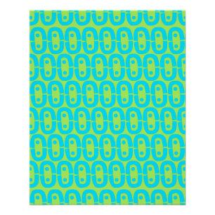 Türkis und Limettengrün geometrisches Muster Poster
