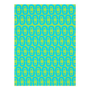 Türkis und Limettengrün geometrisches Muster Poster