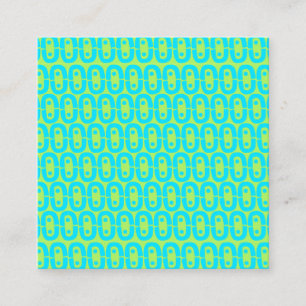 Türkis und Limettengrün geometrisches Muster Rabattkarte