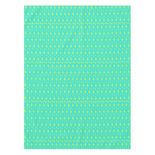Türkis und Limettengrün geometrisches Muster Tischdecke