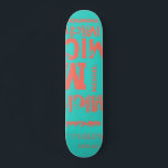 Türkis und Living Coral Grunge Word Cloud Skateboard<br><div class="desc">Der Effekt dieses trendigen, auf Straßentext basierenden Designs hängt von der Länge Ihres Namens ab. Wählen Sie "Klicken, um weiter anzupassen" am unteren Ende der "Personalisieren Sie diese Vorlage", um das gewollt Aussehen zu erhalten. Sie können den Hintergrund und/oder Text auch beliebig gewollt Farbe einstellen. Viel Spaß beim Erstellen. Sie...</div>