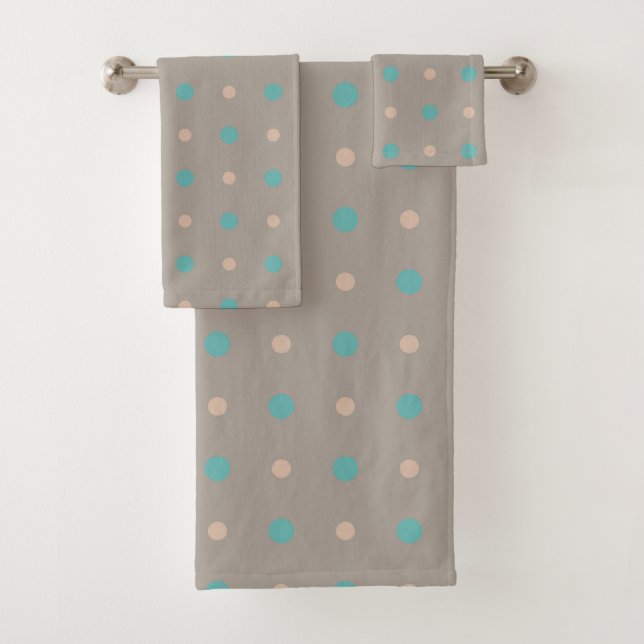 Türkis und Peach Badhandtuch Set (Insitu)