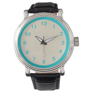 Türkis und Perl Armbanduhr