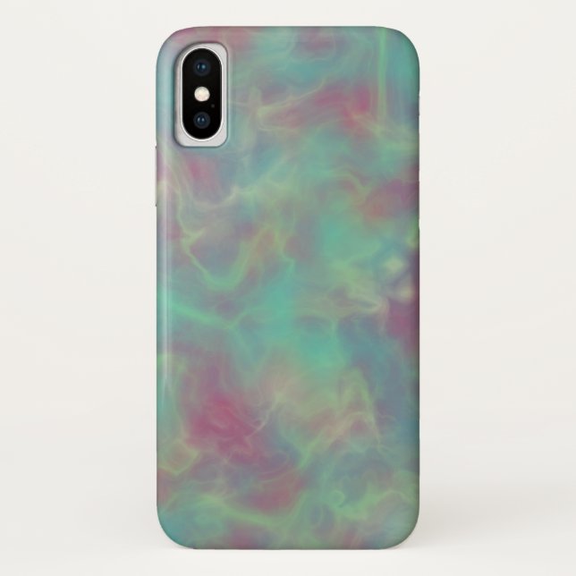 Türkis und rosa Marmor Case-Mate iPhone Hülle (Rückseite)