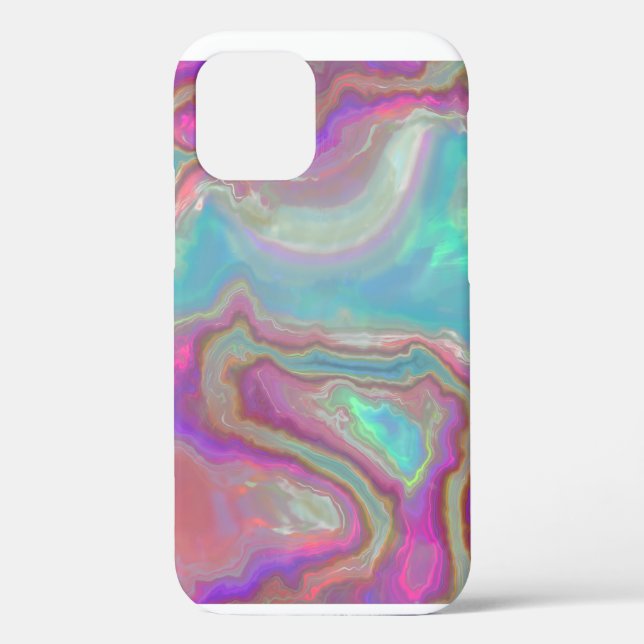 Türkis und Rosa Opal Agate Case-Mate iPhone Hülle (Rückseite)