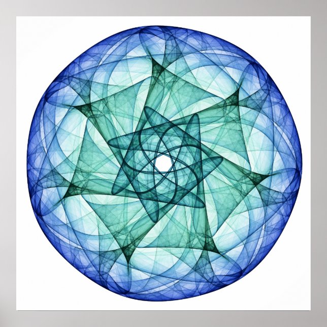 Türkis und Saphire Poster (Vorne)