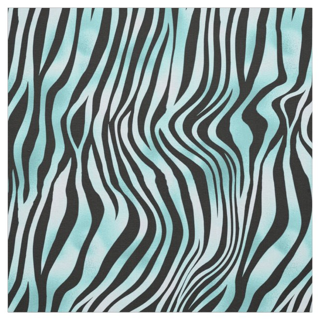Türkis und Schwarzes Zebra Stoff (Muster)