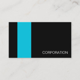 Türkis und striped schwarze moderne Visitenkarte