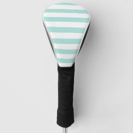 Türkis und weiß, breit, horizontal gestreift golf headcover