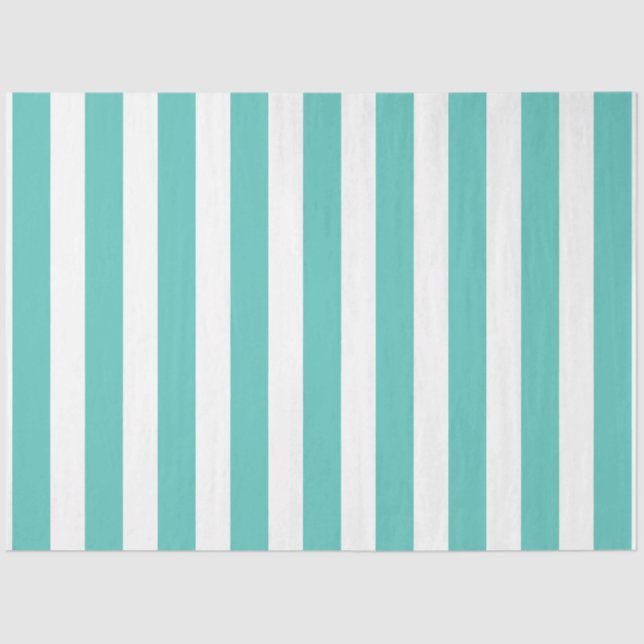 Türkis und weiß gestreift seidenpapier (Vorderseite)