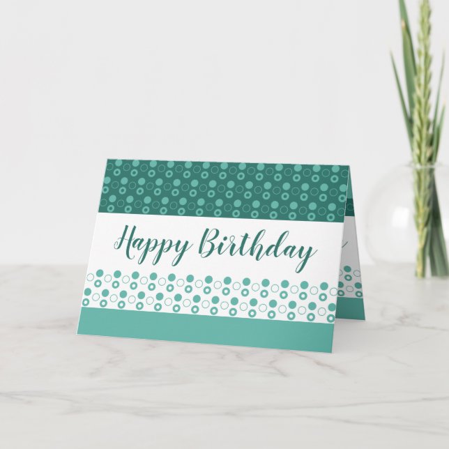 Türkis und Weiß Karte (Vorderseite)