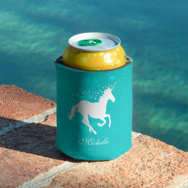 Türkis Unicorn Personalisiert Dose Cooler Dosenkühler (In Situ Pool)