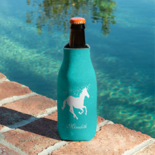 Türkis Unicorn Personalisiert Flasche Cooler Flaschenkühler
