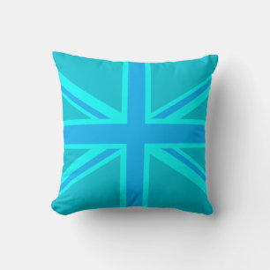 Türkis Union Jack British Flag Kissen