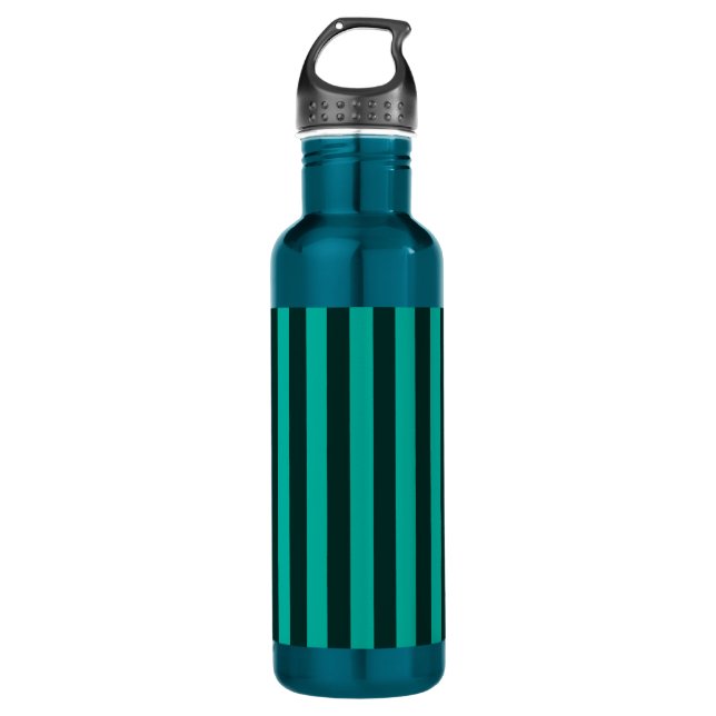 Türkis-vertikale Streifen fertigen dieses Trinkflasche (Vorderseite)