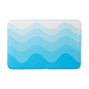 Türkis Wavey Stripe Modern Bath Mat Badematte