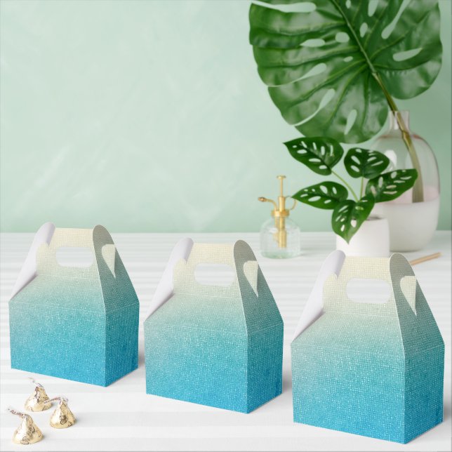 Türkis White Aqua Blue Starfish Beach Hochzeit Geschenkschachtel (Zahlreiche)