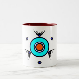 Türkis Zen Auge Zweifarbige Tasse