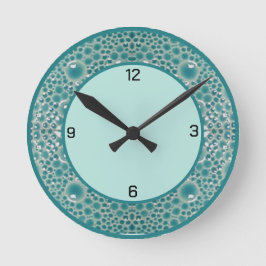 Türkisblase Wandklemme für Badezimmer Runde Wanduhr