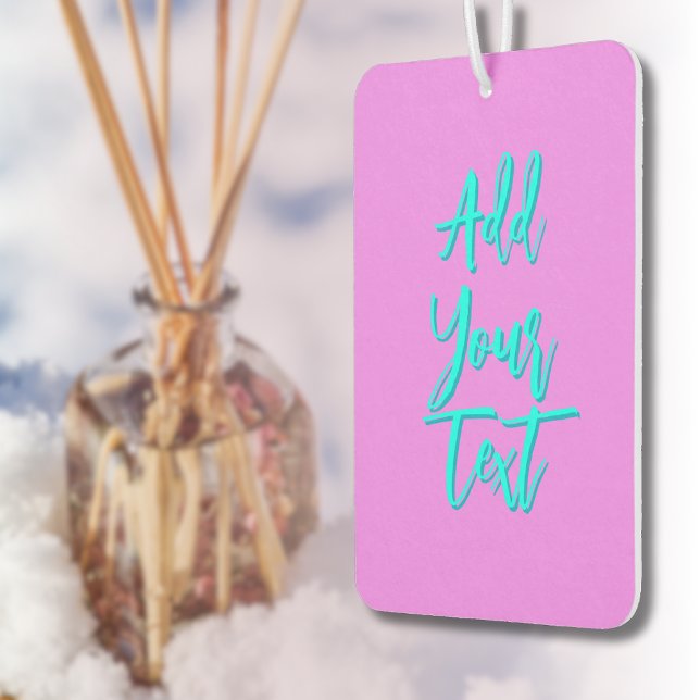 Türkisblau 3D Azure Modern Text Funny Violet Autolufterfrischer (Von Creator hochgeladen)