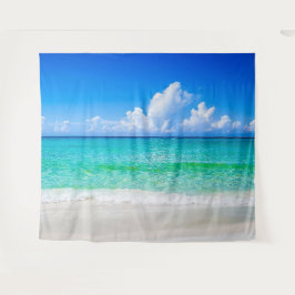 Türkisblau am tropischen Strand Wandteppich