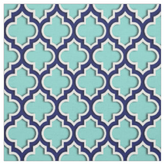 Türkisblau Aqua, marokkanischer Marineblau, Quatre Stoff