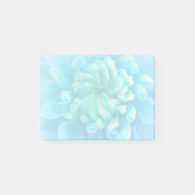 Türkisblau-Dahlia-Blume in Wasserfarbe Post-it Klebezettel (Vorderseite)