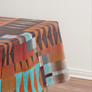 Türkisblau Rost Orange Rote Braun Kunst, Dichtung  Tischdecke