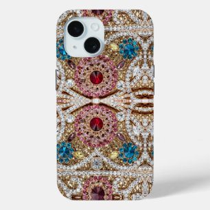 Türkisblau, silber, bordeauxrot, pink, böhmisch Case-Mate iPhone hülle