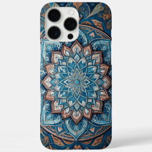 Türkisblau Türkisches Mandala Muster iPhone 16 Pro Max Hülle