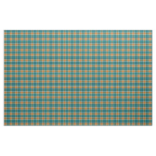 Türkisblau und Gelb Tartan Kariert Stoff