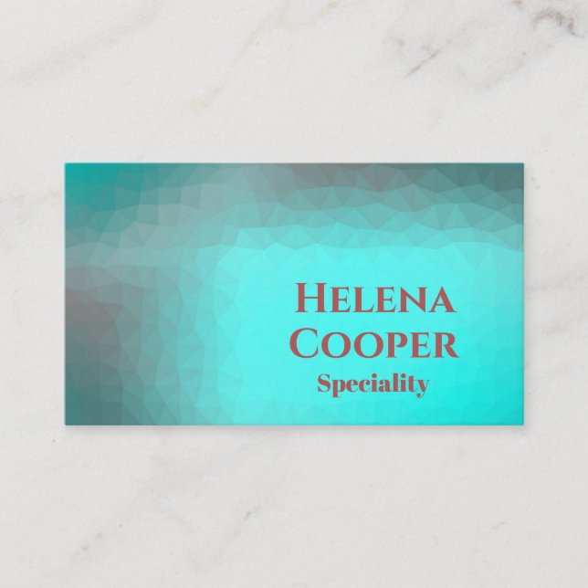 Türkisblau Visitenkarte (Vorderseite)
