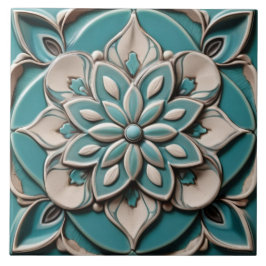 Türkisblaue Aquamarine Imitate Frische Blume Fliese