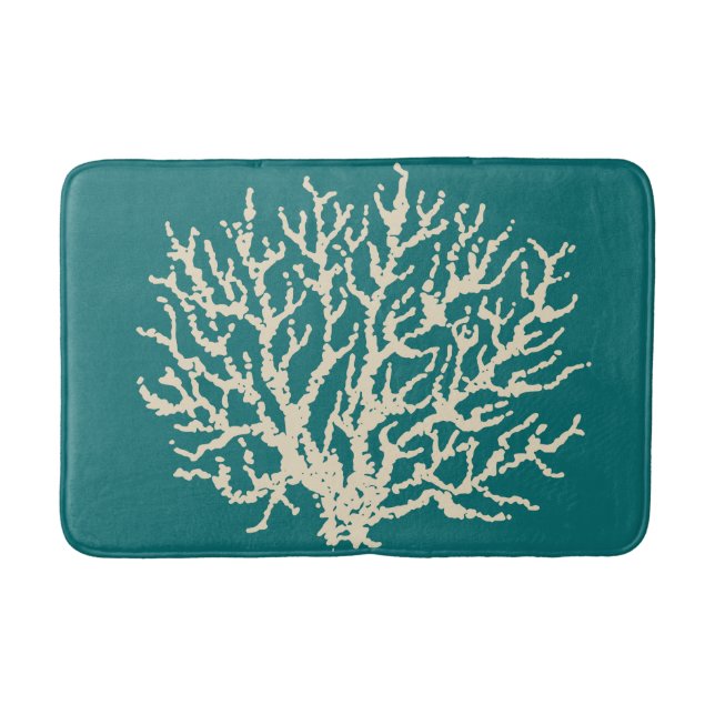 Türkisblaue Badematte Badezimmer Rug (Vorderseite)