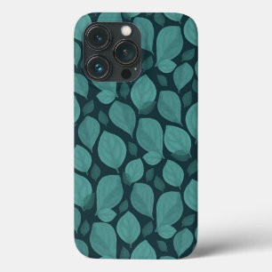 Türkisblaue Basilika Blätter Herb Pflanze Muster Case-Mate iPhone Hülle